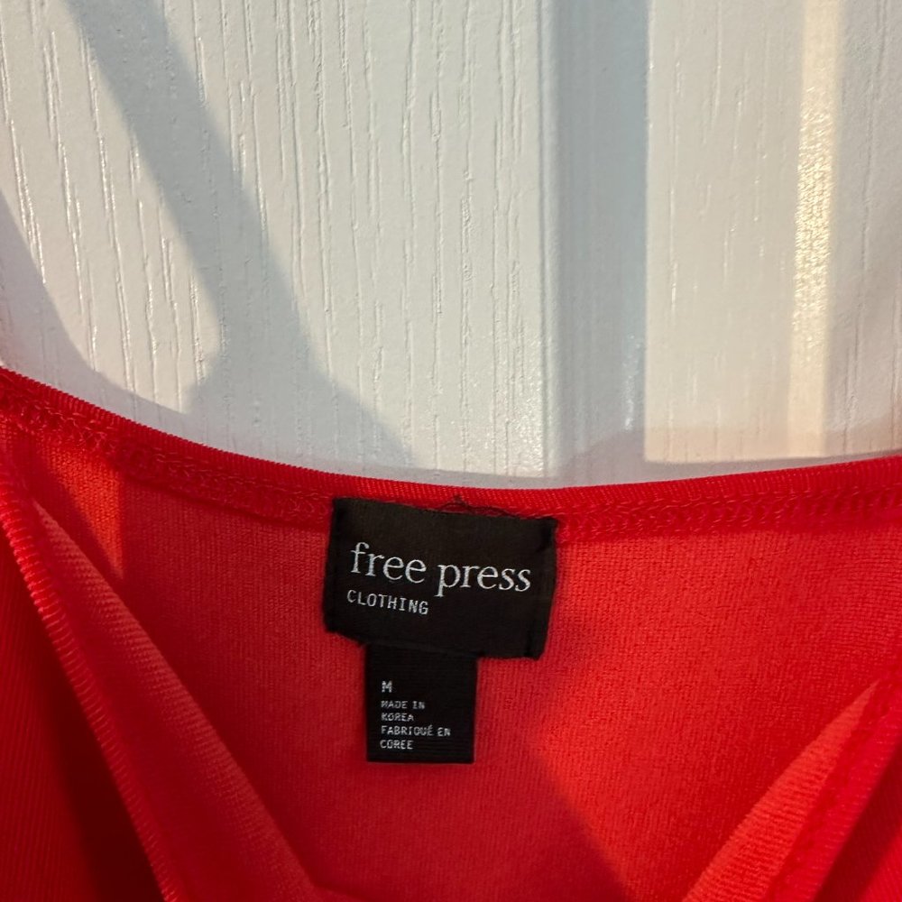 NWT Free People - Free Press Red Chinoise Midi Dress - Size Medium - Picture 3 of 3